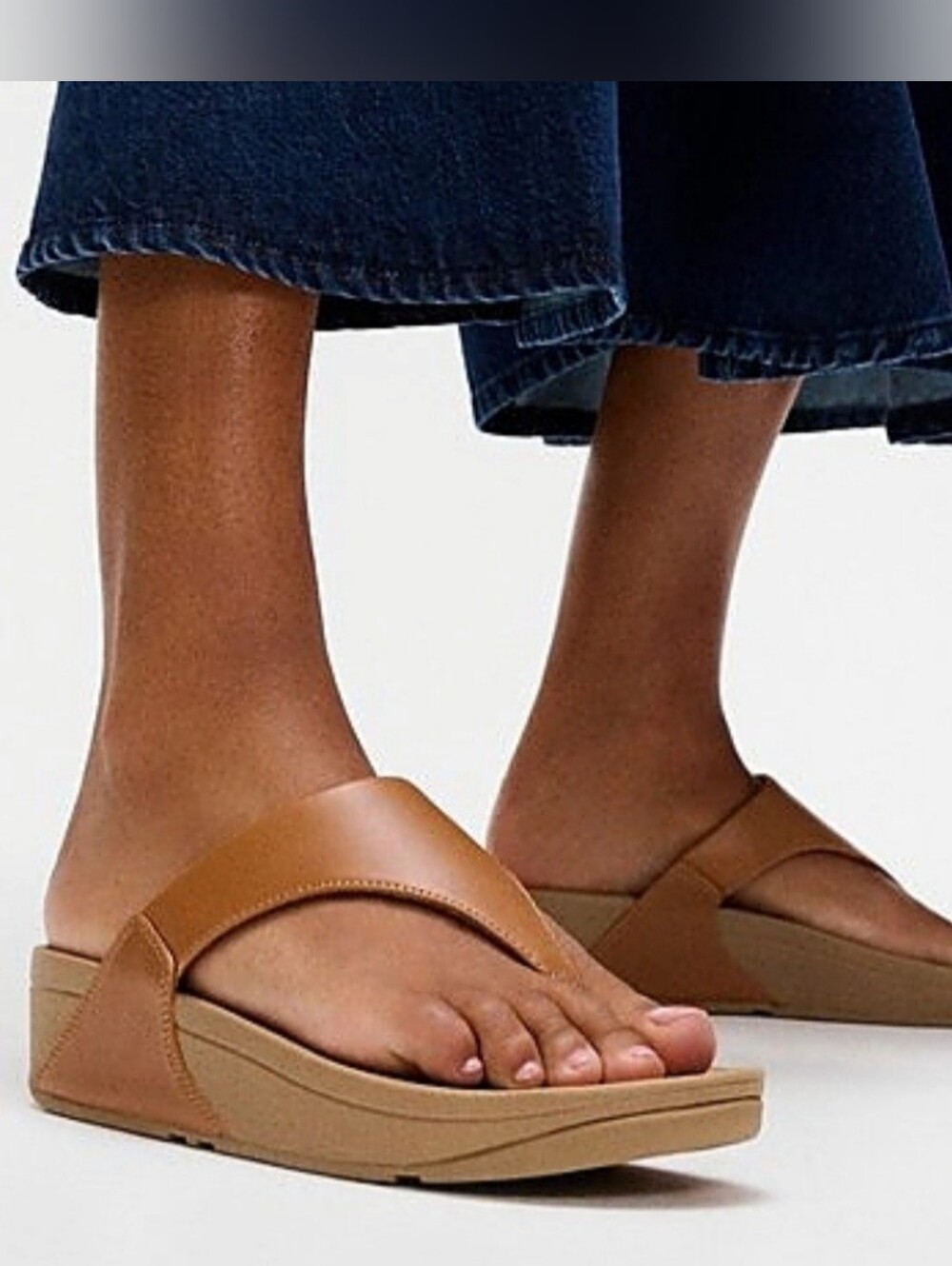 Fitflop Camel Tan Lulu Thong Sandals Comfort Shoes Women's Size 10